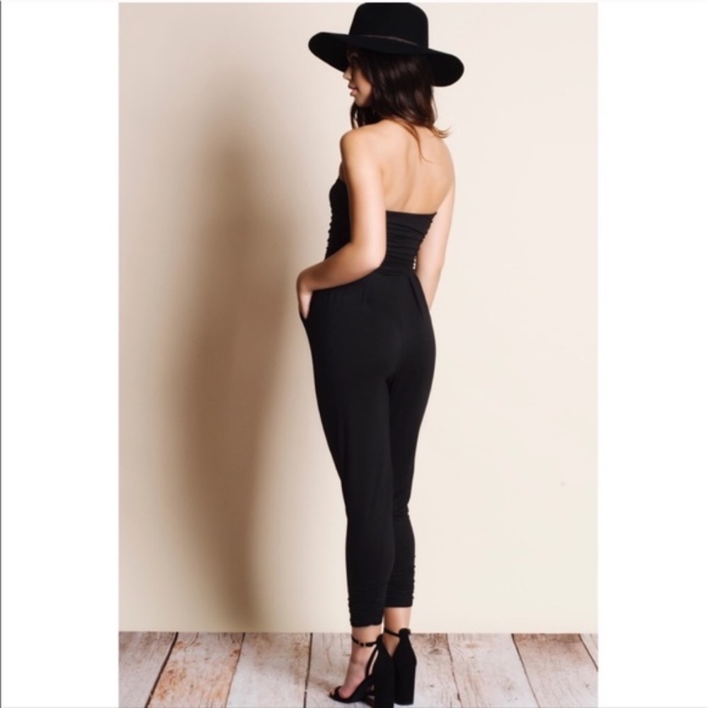 Off Shoulder Jumpsuit - ROYAL BLUE - Picture 2 of 3
